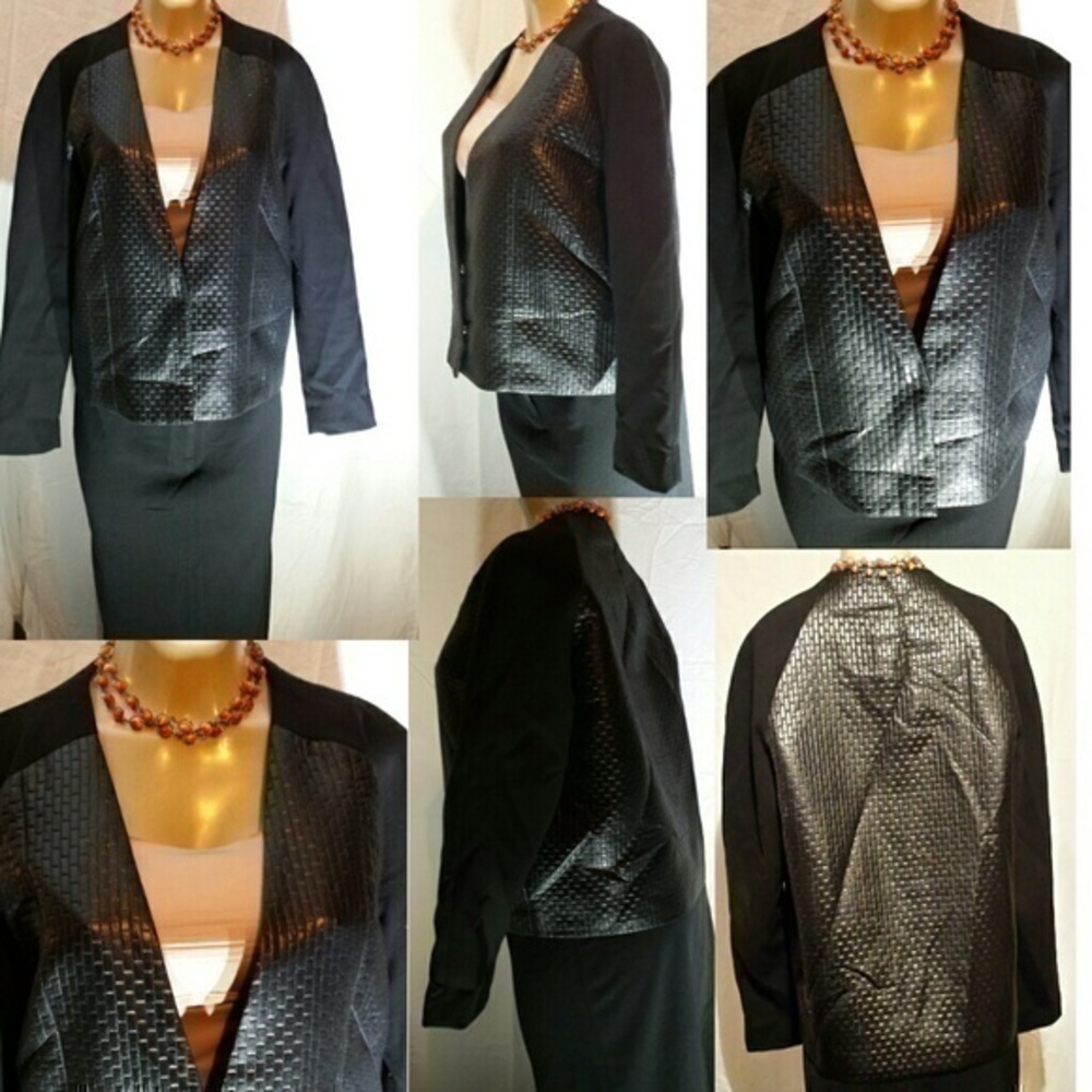 H & M Faux Leather Front & Back Jacket